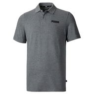 Detailed information about the product Essentials Pique Men's Polo Top in Medium Gray Heather, Size Small, Cotton/Elastane by PUMA