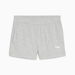 Essentials Small Logo 4Women's Shorts in Light Gray Heather, Size Medium, Cotton by PUMA. Available at Puma for $40.00