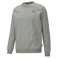 Detailed information about the product Essentials Small Logo Crew Neck Sweatshirt Men in Medium Gray Heather/Cat, Cotton by PUMA