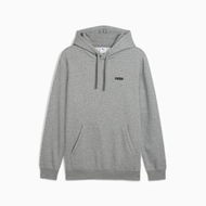 Detailed information about the product Essentials Small Logo Fleece Hoodie Men in Medium Gray Heather, Cotton by PUMA