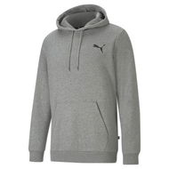 Detailed information about the product Essentials Small Logo Hoodie Men in Medium Gray Heather/Cat, Cotton by PUMA