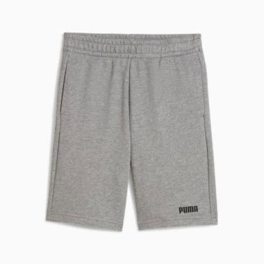 Essentials Small Logo Shorts Youth in Medium Gray Heather, Size XS, Cotton by PUMA