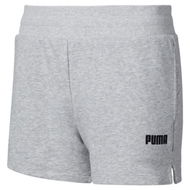 Detailed information about the product Essentials Women's Sweat Shorts in Light Gray Heather, Size Medium, Cotton/Elastane by PUMA