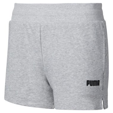 Essentials Women's Sweat Shorts in Light Gray Heather, Size XS, Cotton/Polyester by PUMA