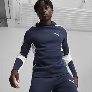 Detailed information about the product EVOSTRIPE Men's Hoodie in Club Navy, Size Small, Polyester/Cotton by PUMA
