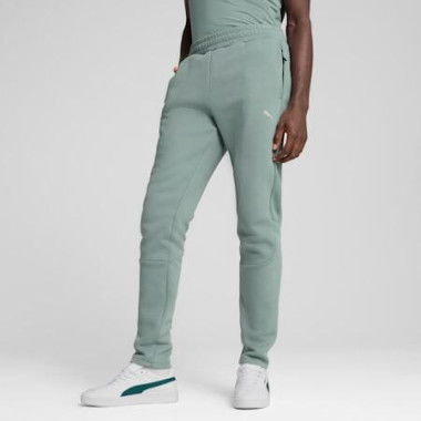 EVOSTRIPE Men's Pants in Green Moon, Size Small, Cotton/Polyester by PUMA