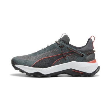 Explore NITRO Men's Hiking Shoes in Mineral Gray/Black/Active Red, Size 8, Textile by PUMA Shoes