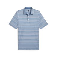 Detailed information about the product Fair Isle Men's Micro Print Golf Polo Top in Blue Horizon/White Glow, Size Large, Polyester/Elastane by PUMA