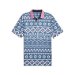 Fair Isle Men's Print Golf Polo Top in Blue Horizon/White Glow, Size Small, Polyester/Elastane by PUMA. Available at Puma for $120.00