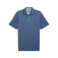 Detailed information about the product Fair Isle Men's Trim Golf Polo Top in Blue Horizon, Size Medium, Polyester/Elastane by PUMA