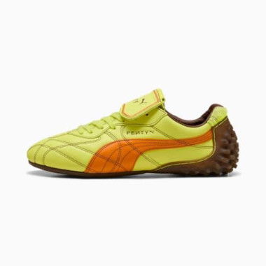 FENTY x Avanti LS Stitched Unisex Sneakers in Lime Sheen/Pumpkin Pie, Size 4, Rubber by PUMA