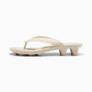 Detailed information about the product FENTY x Women's Cat Cleat Slides in Alpine Snow/Gold, Size 8, Synthetic by PUMA