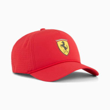 Ferrari Race Trucker Cap in Rosso Corsa, Polyester by PUMA