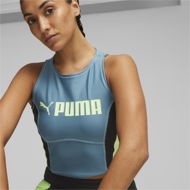 Detailed information about the product Fit Women's Eversculpt Training Tank Top in Bold Blue/Speed Green, Size XS, Polyester/Elastane by PUMA
