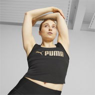 Detailed information about the product Fit Women's Training Skimmer Tank Top in Black/Gold, Size Large, Polyester by PUMA