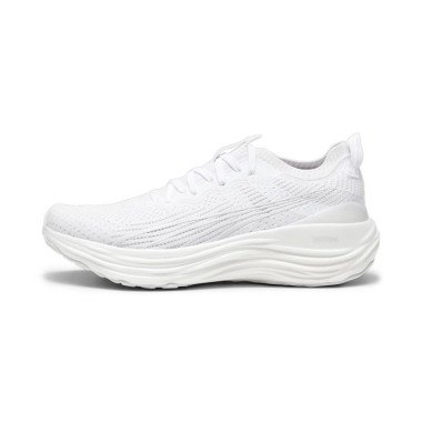 ForeverRun NITRO Knit Men's Running Shoes in White/Feather Gray, Size 7.5, Synthetic by PUMA Shoes
