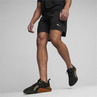 Formknit Men's Seamless 7 Training Shorts in Black/White Cat, Size 2XL, Polyester/Nylon by PUMA