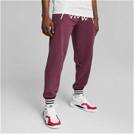 Detailed information about the product Franchise Core Men's Basketball Sweatpants in Dark Jasper/Black, Size 2XL, Cotton/Polyester by PUMA