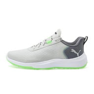 Detailed information about the product Fusion Crush Sport Men's Wide Golf Shoes in Ash Gray/Strong Gray/Fluro Green Pes, Size 7, Synthetic by PUMA Shoes