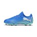 FUTURE 7 PLAY FG/AG Football Boots Youth in Hyperlink Blue/Mint/White, Size 2, Textile by PUMA Shoes. Available at Puma for $80.00