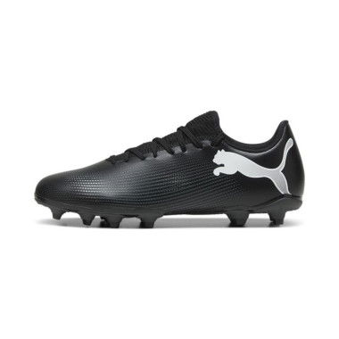 FUTURE 7 PLAY FG/AG Men's Football Boots in Black/White, Size 8, Textile by PUMA Shoes