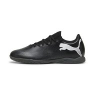 Detailed information about the product FUTURE 7 PLAY IT Men's Football Boots in Black/White, Size 9.5, Textile by PUMA Shoes