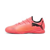 Detailed information about the product FUTURE 7 PLAY IT Men's Football Boots in Sunset Glow/Black/Sun Stream, Size 12, Textile by PUMA Shoes