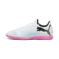 Detailed information about the product FUTURE 7 PLAY IT Men's Football Boots in White/Black/Poison Pink, Size 11, Textile by PUMA Shoes