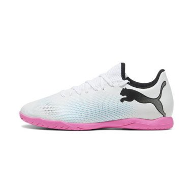 FUTURE 7 PLAY IT Men's Football Boots in White/Black/Poison Pink, Size 7.5, Textile by PUMA Shoes