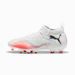FUTURE 8 MATCH FG/AG Football Boots Youth in White/Black/Glowing Red, Size 11, Textile by PUMA Shoes. Available at Puma for $60.00