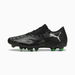 FUTURE 8 MATCH FG/AG Unisex Low Football Boots in Black/Cool Light Gray/Fluo Green, Size 7, Textile by PUMA. Available at Puma for $130.00