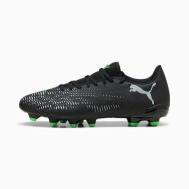 FUTURE 8 PLAY FG/AG Football Boots in Black/Cool Light Gray/Fluo Green, Size 7, Textile by PUMA