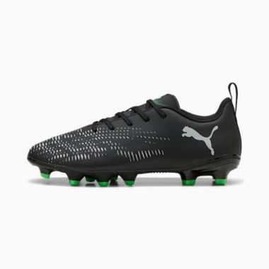 FUTURE 8 PLAY FG/AG Football Boots Youth in Black/Cool Light Gray/Fluo Green, Size 1, Textile by PUMA Shoes