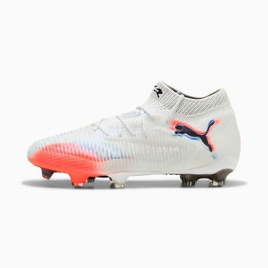FUTURE 8 ULTIMATE FG Football Boots Women in White/Black/Glowing Red, Size 6.5 by PUMA Shoes