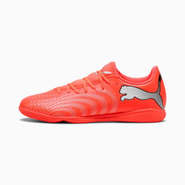FUTURE 9 PLAY Indoor Unisex Football Boots in Glowing Red/White/Black, Textile by PUMA Shoes