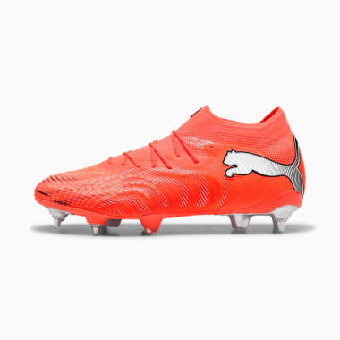 FUTURE 9 ULTIMATE MxSG Unisex Football Boots in Glowing Red/White/Black, Size 4, Textile by PUMA Shoes