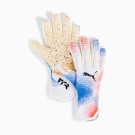 Detailed information about the product FUTURE Ultimate NC Football Goalkeeper Gloves in White/Glowing Red/Ultra Blue, Size 11, Latex by PUMA