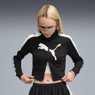 Detailed information about the product FUTURE.PUMA.ARCHIVE T7 Women's Slim Cropped Track Jacket in Black/White, Size XS, Polyester/Viscose/Elastane