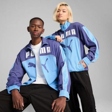 FUTURE.PUMA.ARCHIVE Unisex Jacket in Team Light Blue/Blue Crystal, Size XS, Polyester