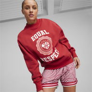 Detailed information about the product Game Love Women's Basketball Sweatshirt in Club Red, Size Large, Cotton by PUMA