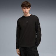 Detailed information about the product GRAPHIC Braille Long Sleeve Top Men in Black, Size Large, Cotton by PUMA