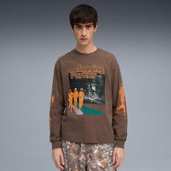 Detailed information about the product GRAPHIC Jogging Partner Men's Long Sleeve Top in Flat Bronze, Size Small, Cotton by PUMA