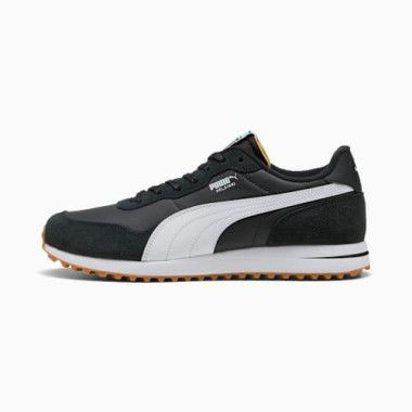 Helsinki Unisex Golf Shoes in Black/White/Gum, Size 7, Synthetic by PUMA Shoes
