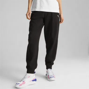 HER Women's High Waist Pants in Black, Size XS, Cotton/Polyester/Elastane by PUMA