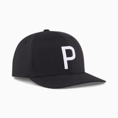 Heritage P Men's Cap in Black/White Glow, Polyester/Cotton by PUMA