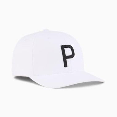 Heritage P Men's Cap in White Glow/Black, Polyester/Cotton by PUMA