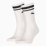 Detailed information about the product Heritage Stripe Crew Socks (2 Pairs) Unisex in White, Size 10