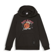 Detailed information about the product Hoops Men's Basketball Hoodie in Black, Size 4T by PUMA