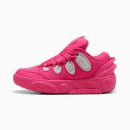Detailed information about the product HOOPS x LAFRANCÃ‰ Pink Carpet Sneakers Unisex in Glowing Pink/Glacial Gray, Size 7 by PUMA Shoes
