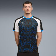 Detailed information about the product IndividualLIGA Graphic Men's Football Jersey Shirt in Black/White/Ultra Blue, Size Medium, Polyester by PUMA